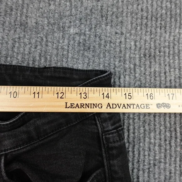 BKE Payton Jeans Womens 28x31.5 Black Charcoal Wash Mid Rise Skinny Stretch - Picture 9 of 10